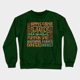 Fall descriptive words Crewneck Sweatshirt